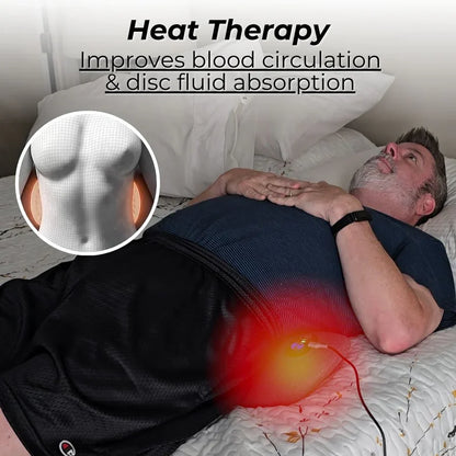 3-In-1 Lumbar Massager - Heating & Traction Device